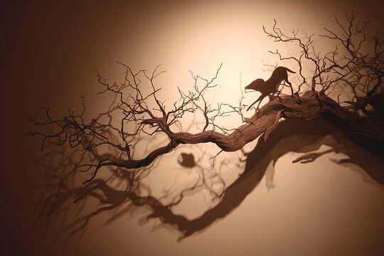 tree branches forming endangered species silhouettes
