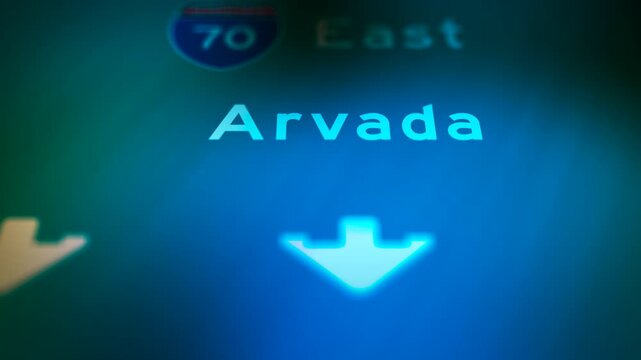 Crime Filler Shot - Cinematic Colorado Highway Sign - Arvada