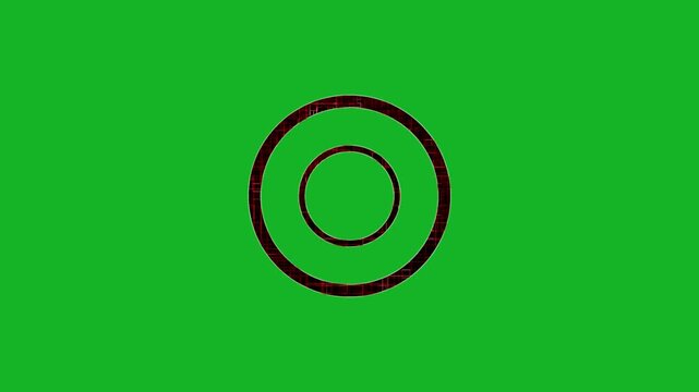 Minimalist white line loading circle animation on digital monitor screen, Beautiful colorful neon circle frame loading icon, cinders