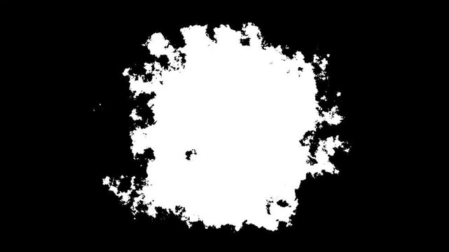 Creative paint splash matte transition effect, white paint splash transition motion graphics.