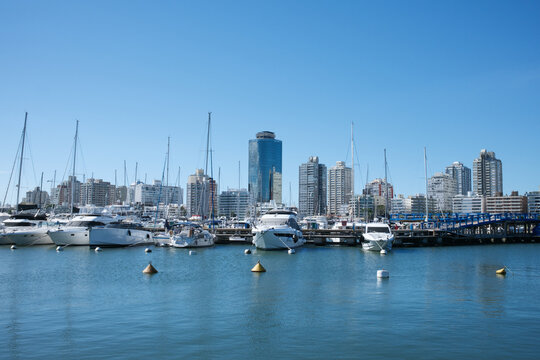 The Port of Punta del Este, also known as Puerto Nuestra Se&ntilde;ora de la Candelaria, a marina in Uruguay