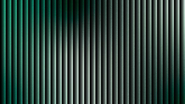 Pillars create a repeating vertical pattern with dark green and black shadows for a modern architectural interior design concept.