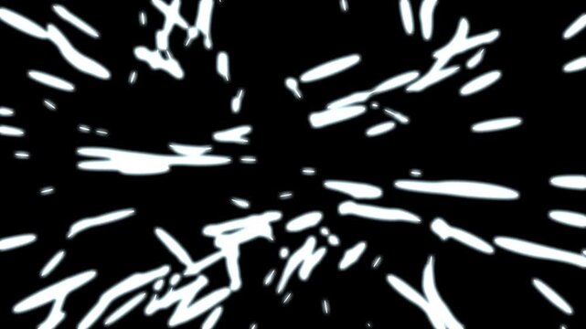 Anime hit impact effects with glowing energy transition, spark slash explosion animation, slash energy spark particles softly bursting and forming light on black background video 4K