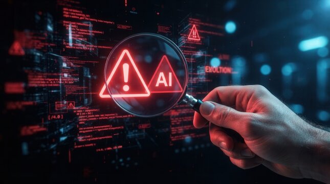 Risks of unreliable algorithms and model collapse represented through a futuristic artificial intelligence concept.