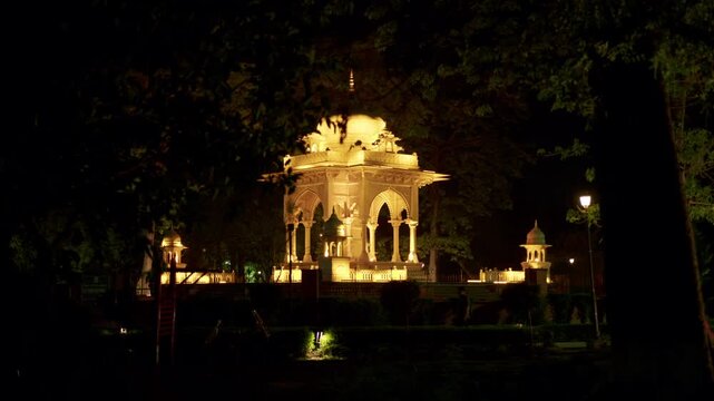 Lucknow Temple Night, india