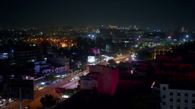 night view of the city, Lucknow 