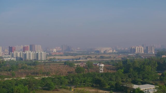 lucknow cricket stadium wide shot, lanscape, India