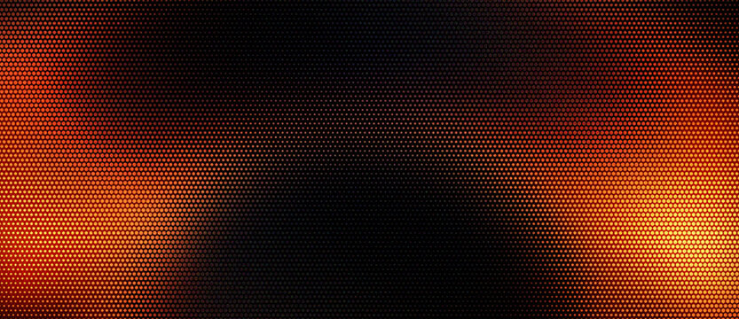 Abstract geometric pattern with orange and red gradient dots