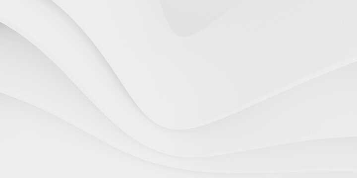 Clean white abstract background featuring soft subtle curved lines and gentle light gradients for minimalist graphic design.