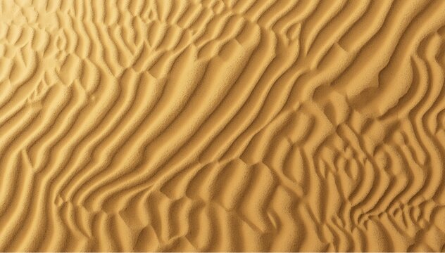 Clean Desert Sand Texture Background with Wind Ripple Patterns and Golden Natural Surface