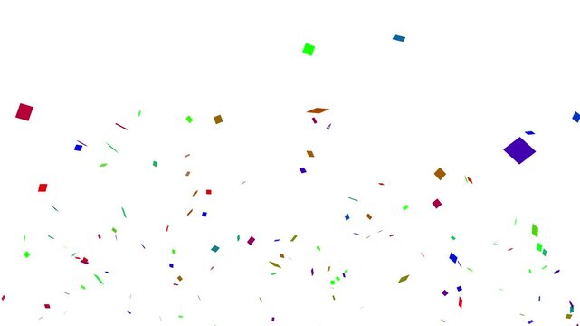 Colorful Isolated Confetti party popper Explosion confetti Blast Realistic On Transparent Background / Green Screen / Alpha Matte Channel Perfect For Compositing Into Your cgi Scene.