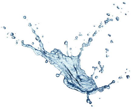 Water Splash Stream Isolated