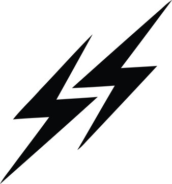 Bold lightning bolt vector icon
