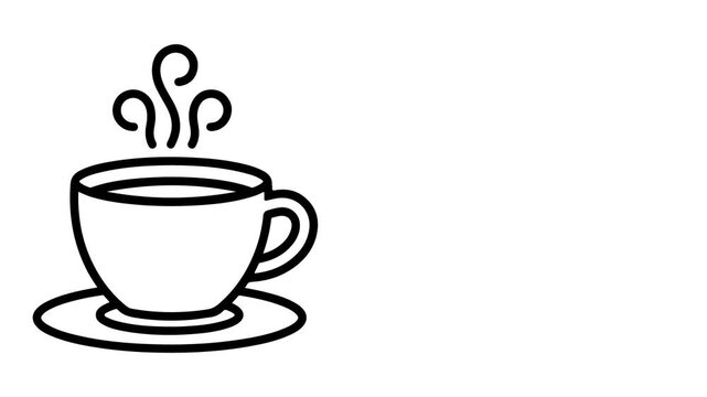 Educational Coffee Cup Footage in Empty Space
