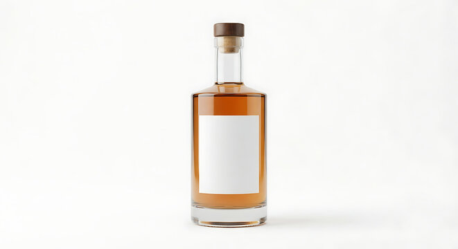 Blank liquor bottle.