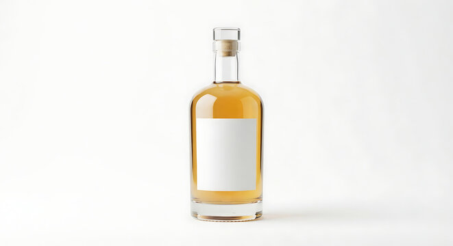 Mockup, Blank liquor bottle.
