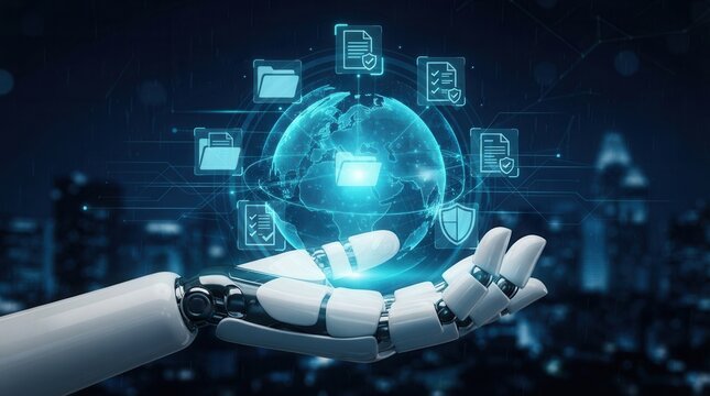 Digital document management with AI support providing user control and secure file access for teams to protect and organize content.