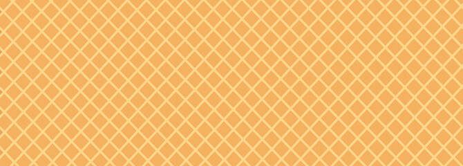 Seamless background pattern texture wafer waffle. Ice cream cone vector texture.
