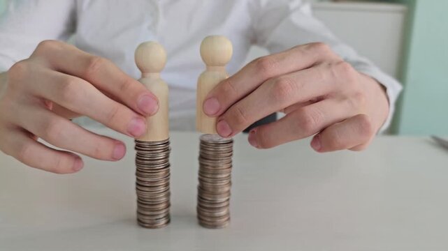 Pay gap, gender pay gap, men earn more, women earn less, percentage of income, feminism, pay inequity concept