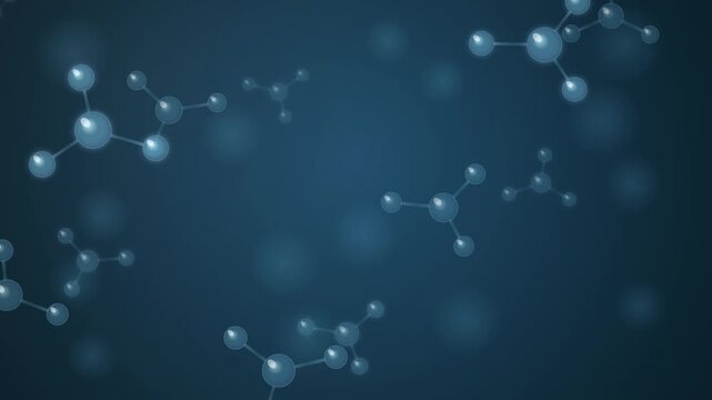 Abstract Molecular Structure Floating Background