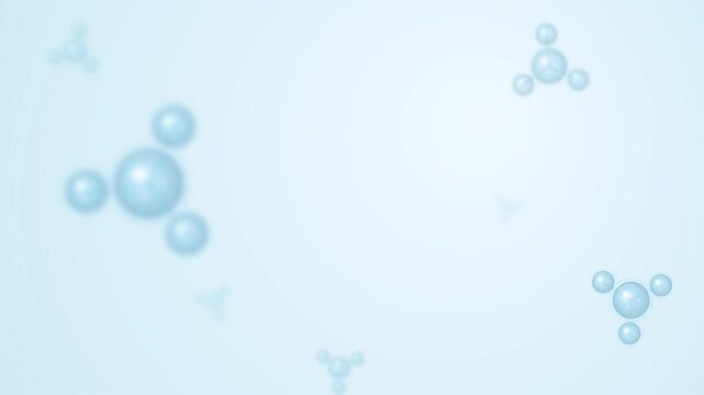 Abstract Medical Background with Floating Blue Molecular Structures
