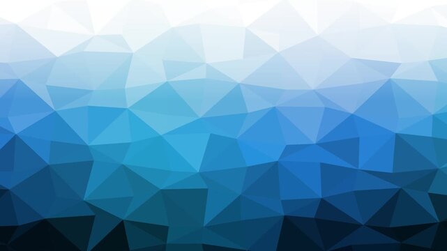 Abstract Blue Low Poly Geometric Background Animation