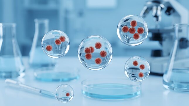 Cyclospora parasite organisms spreading through contaminated water as foodborne and waterborne infection concept