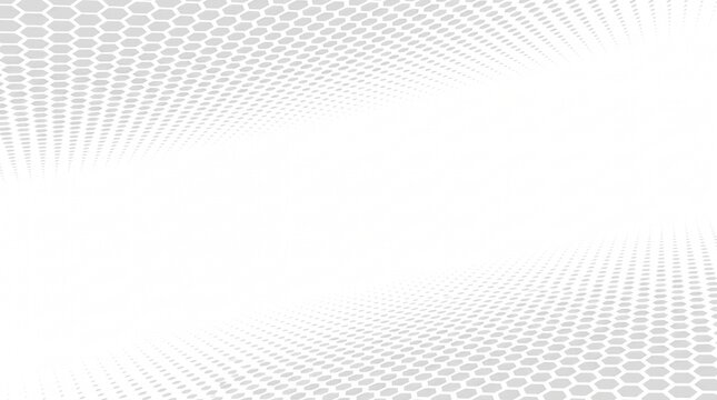 Fading white hexagonal dot pattern background