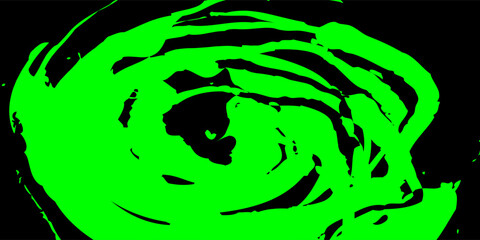 Fototapeta premium Abstract black background with dense horizontal bright green artistic grunge brush strokes texture pattern vector illustration.