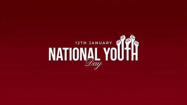 National youth day 12th january with raised fists