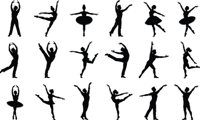Ballet dancers in various poses, desi © MST Hasina