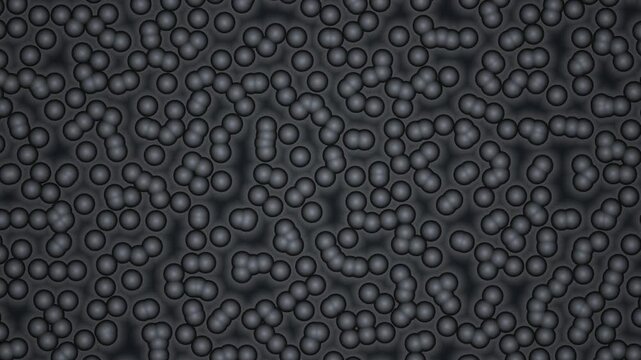 A seamless background pattern created by clusters of gray spheres scattered across a dark textured surface.
