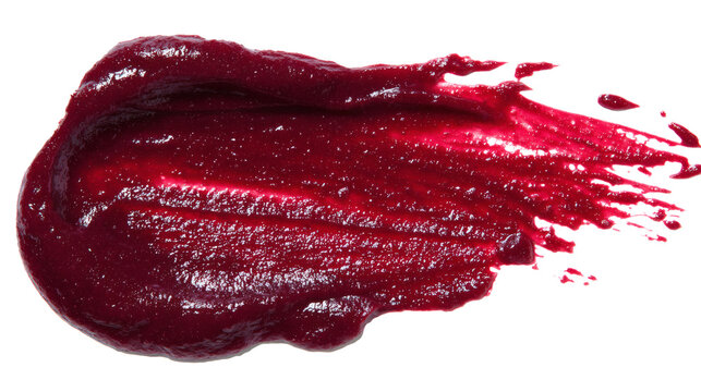 Berry jam smear isolated on a white background