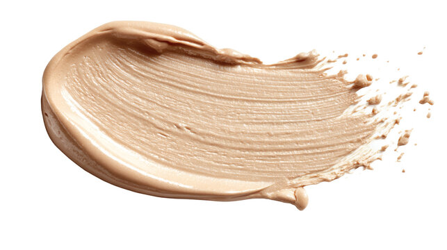Liquid foundation smear isolated on a white background