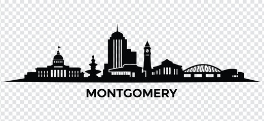 Montgomery city skyline silhouette, alabama, usa © MDShakiburRahman