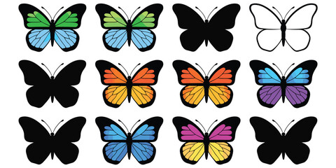 Twelve butterflies in a grid, some... de © MST Hasina