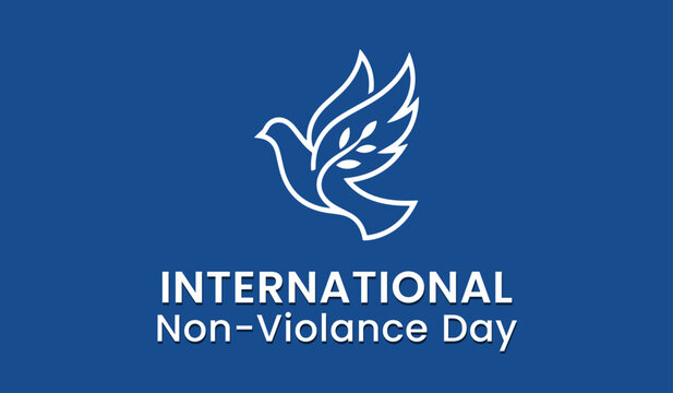 International Day of Non-Violence 2026 Vector Banner Peace Awareness Background