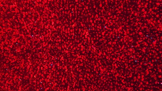 High angle aerial view of massive crowd dancing at live music festival concert