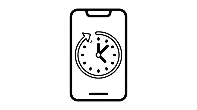 Smartphone Clock History and Time Management Icon