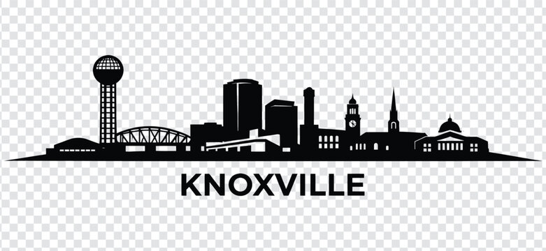 Knoxville tennessee city skyline silhouette vector illustration