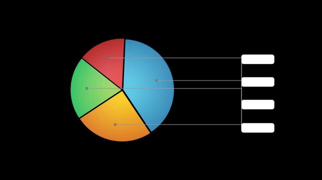 Animated Multi Colored Pie Chart Infographic