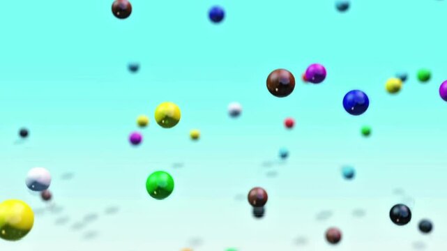 Abstract pseudo 3D animation of glossy floating spheres in a clean minimal environment. Smooth looping motion with soft lighting and depth, ideal for presentations, digitaI, and motion graphic.