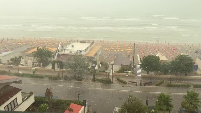 Extreme summer storm and heavy rain over Pescara and Teramo region Italy 2025