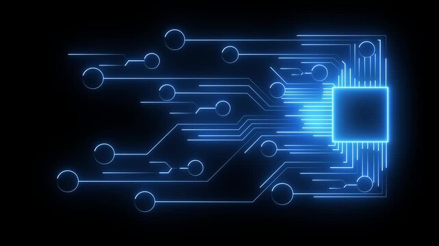 ai agent- businessman working with virtual reality at office. agent AI systems concept on black background. AI driven solutions streamline workflow, 4k video.