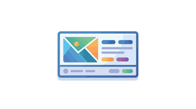 A stylized digital interface window featuring a colorful abstract image and various control buttons.