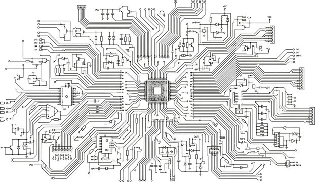 circuit board vector illustration