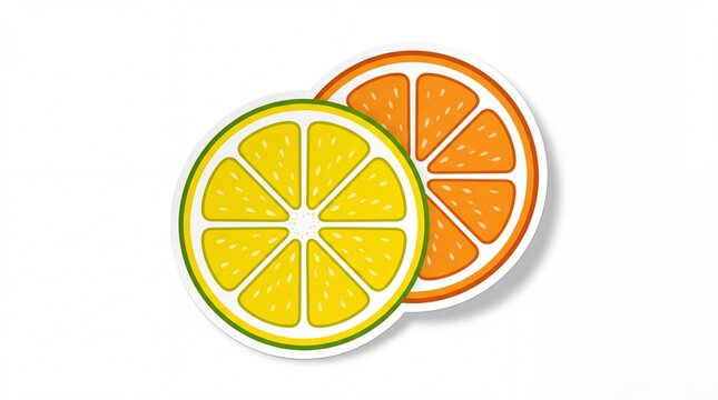Citrus fruit slices lemon