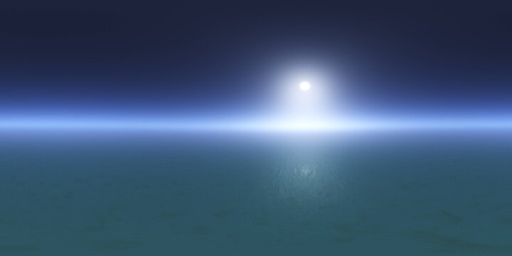 Environment map, Round panorama, spherical panorama, equidistant projection, sea sunset
3D rendering created using HDRI technology