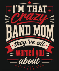 Fototapeta premium Marching Band Typography T-Shirt Vector Design