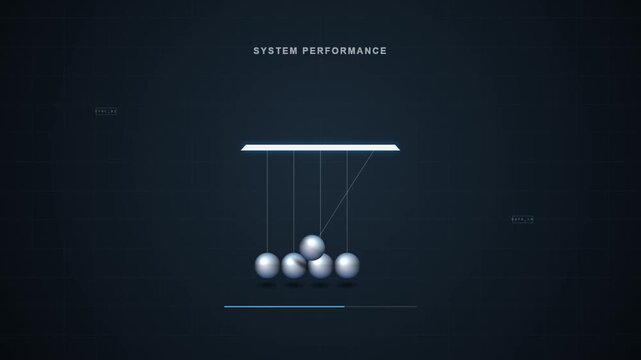 Abstract Pendulum Animation Representing System Performance Data Loading